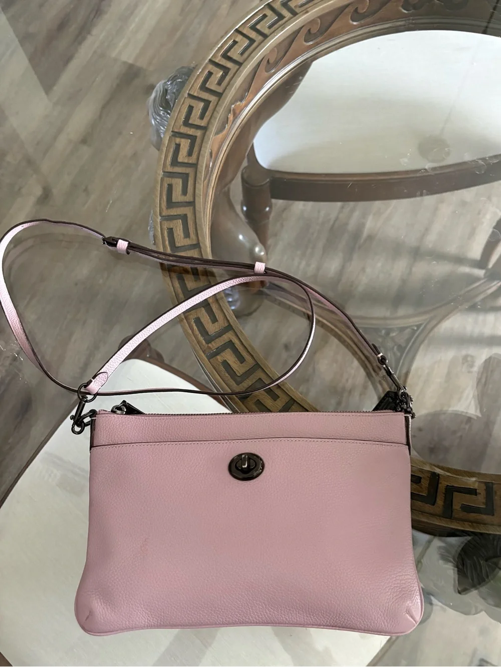 💗💗COACH POLLY ICE PURPLE PEBBLED LEATHER CROSSBODY BAG!💗💗